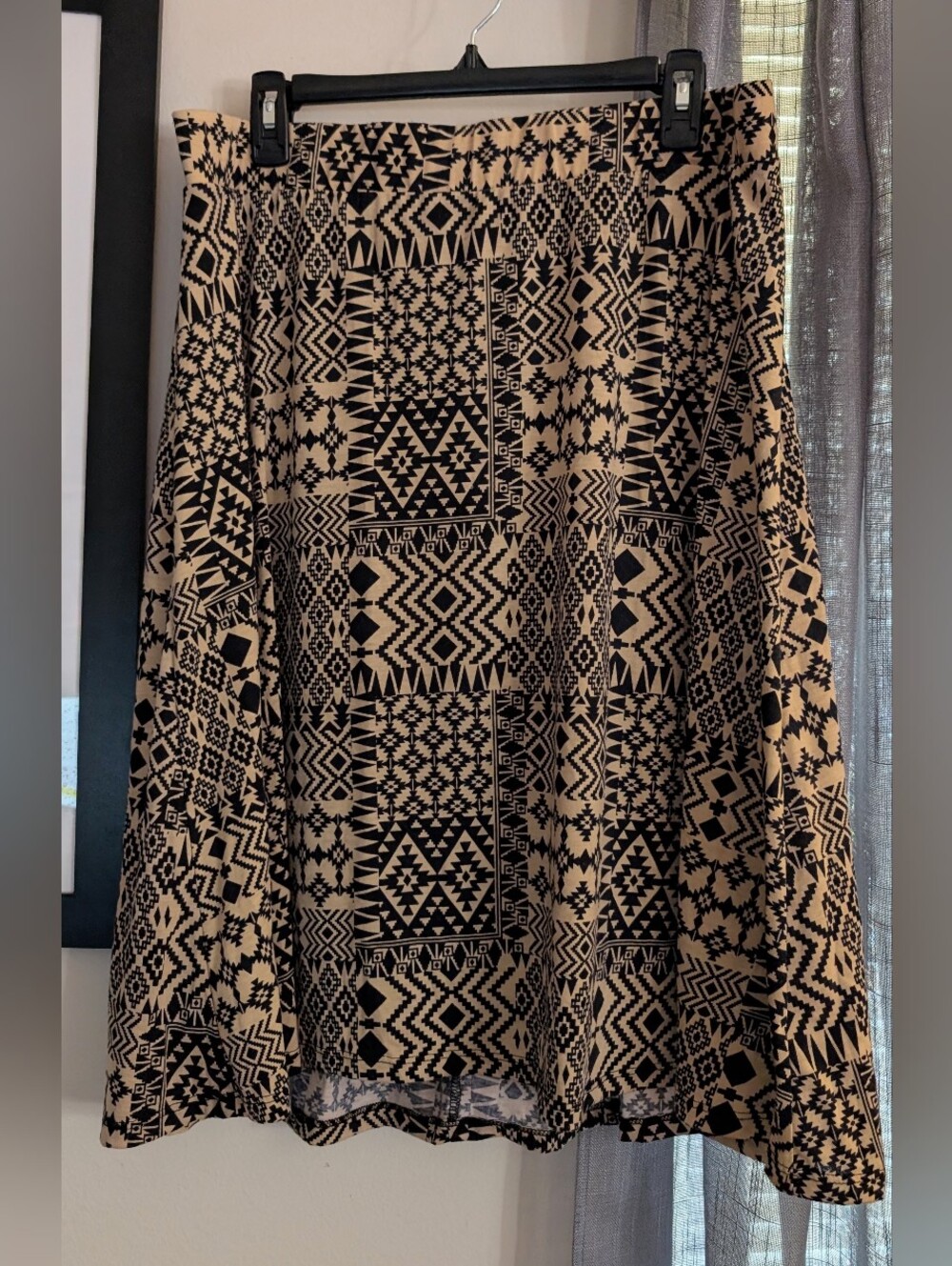 Cato Brown and Black Aztec Skirt Size 18/20W
